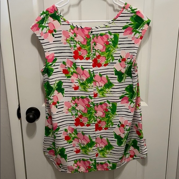 NWOT Merona Striped and Floral Top - Picture 6 of 6